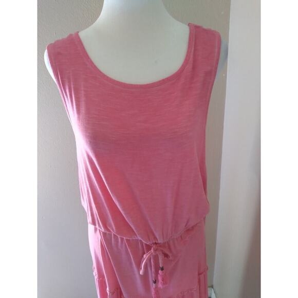 Knox Rose Maxi Dress Pink Tiered Sz L Beach Boho Fairy - Picture 2 of 9